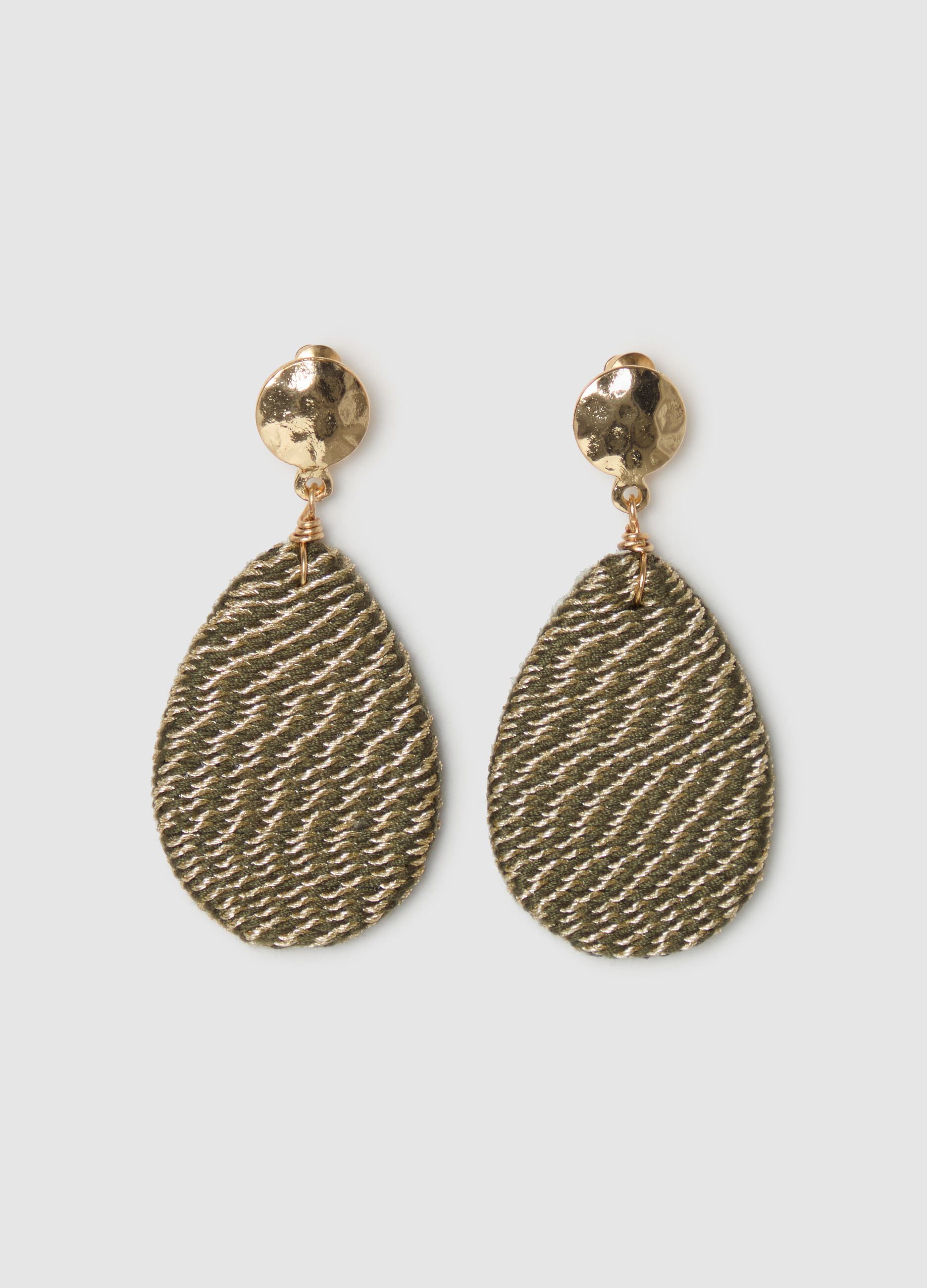 Earrings with teardrop pendants