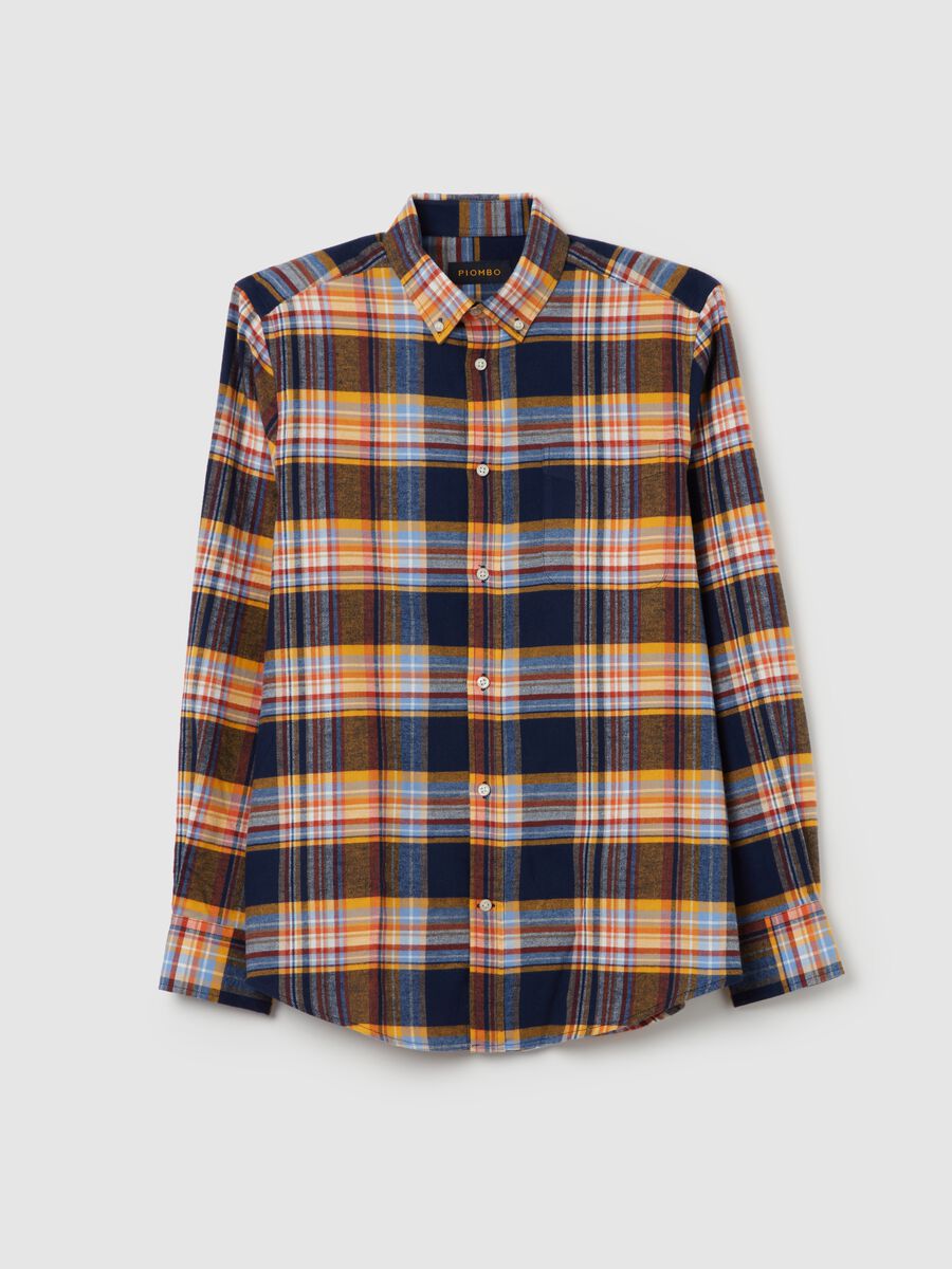 Flannel shirt with check pattern_4