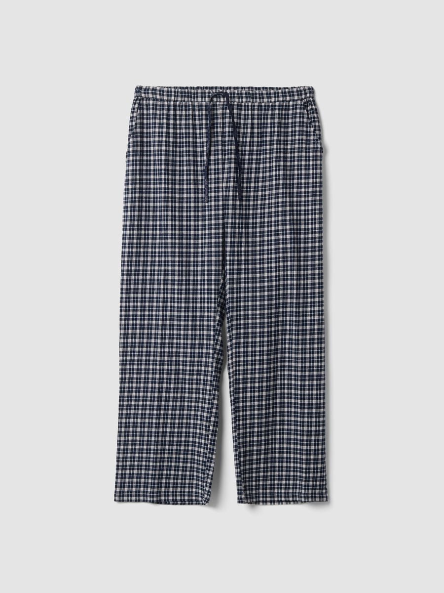 Pantaloni pigiama a quadri multicolor in puro cotone organico_4