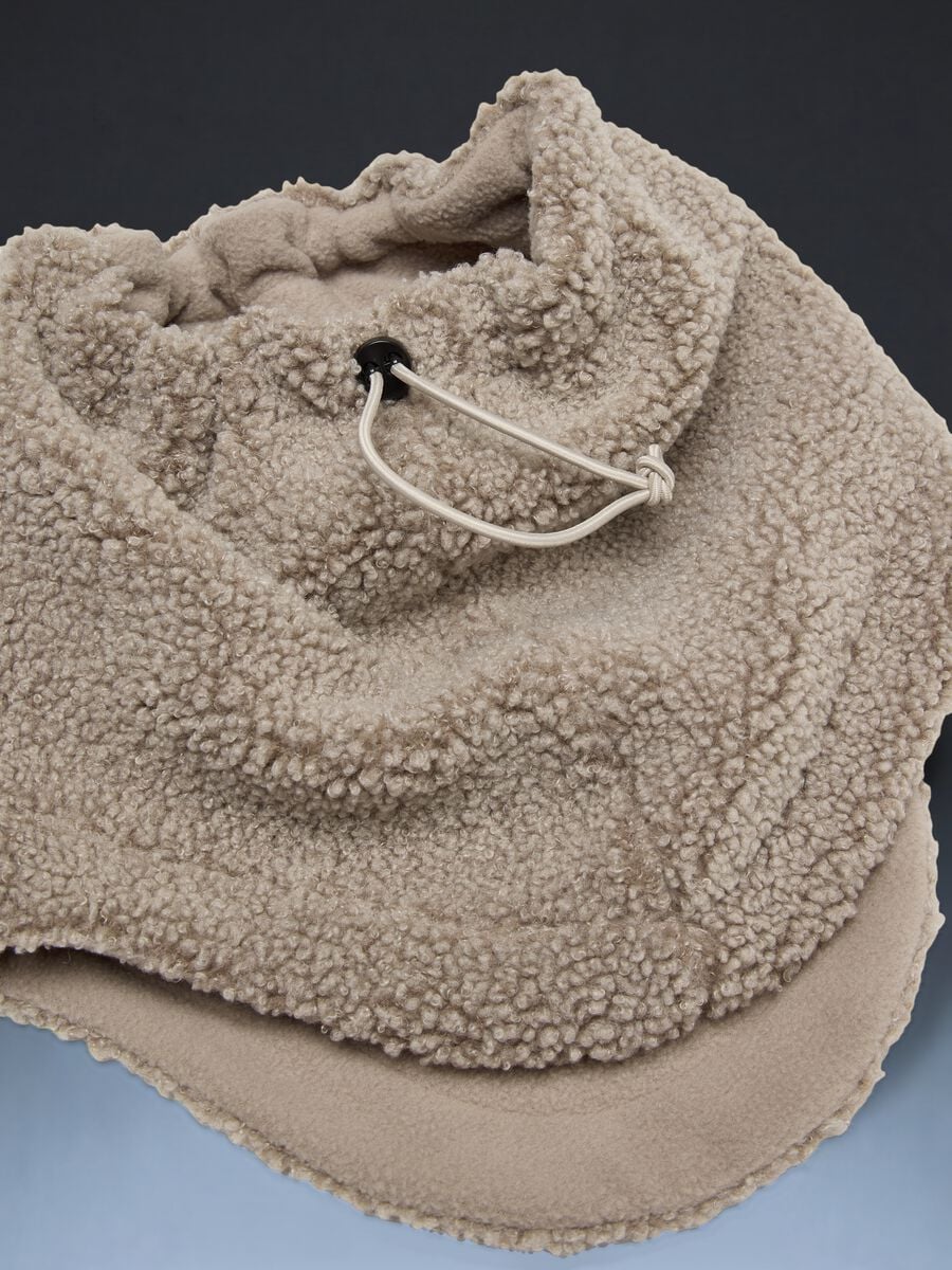 Scaldacollo beige effetto teddy con coulisse ALTAVIA WITH DEBORAH COMPAGNONI_1