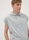 Grey cotton blend sleeveless hoodie regular fit_2