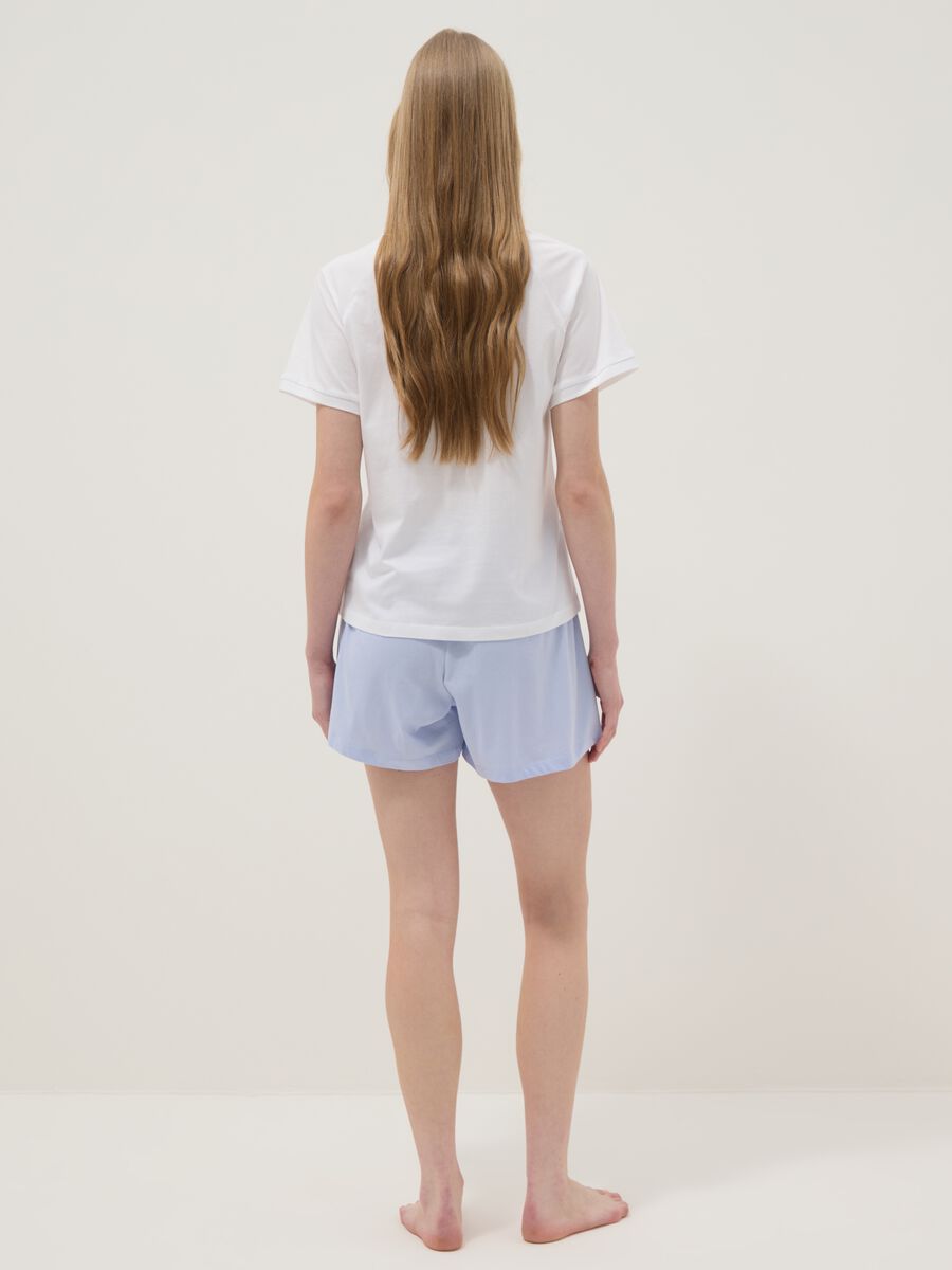 Multicolour pure cotton short pyjamas, regular fit with print_2