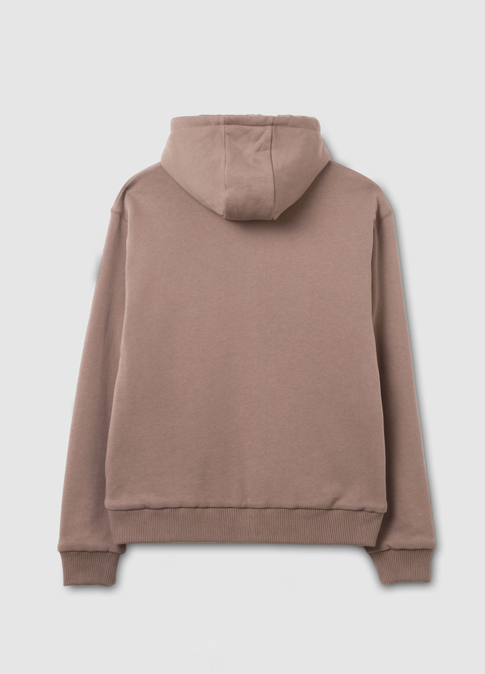 Reversible Teddy Full-Zip Hoodie Mocha