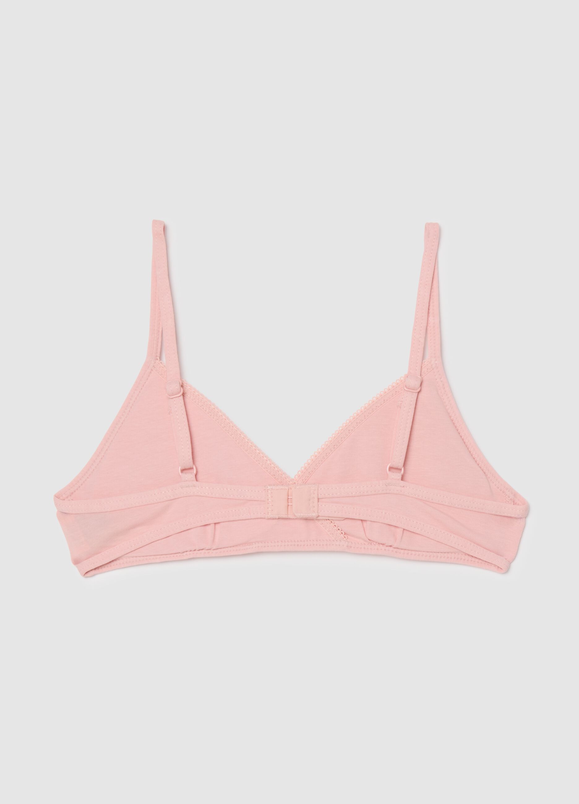 Reggiseno da ragazza in cotone elasticizzato rosa