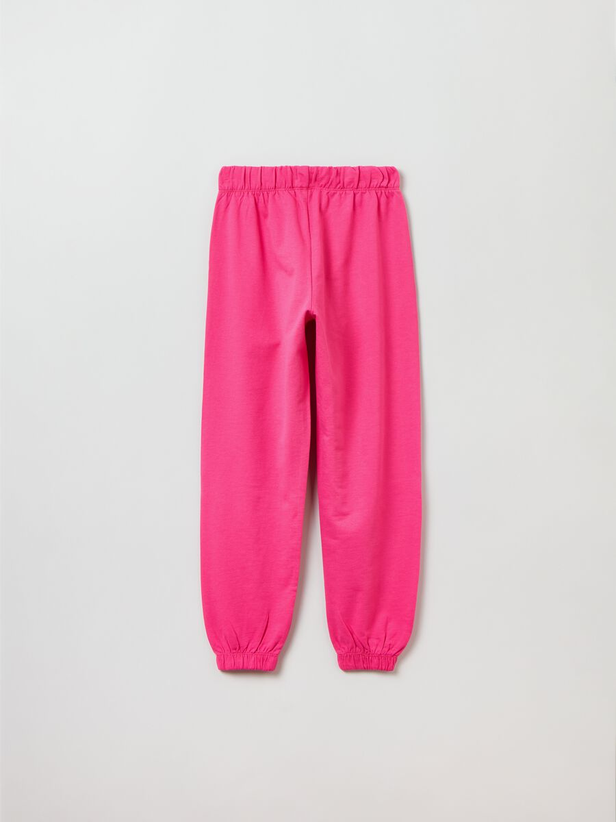 Joggers in cotone tinta unita_2