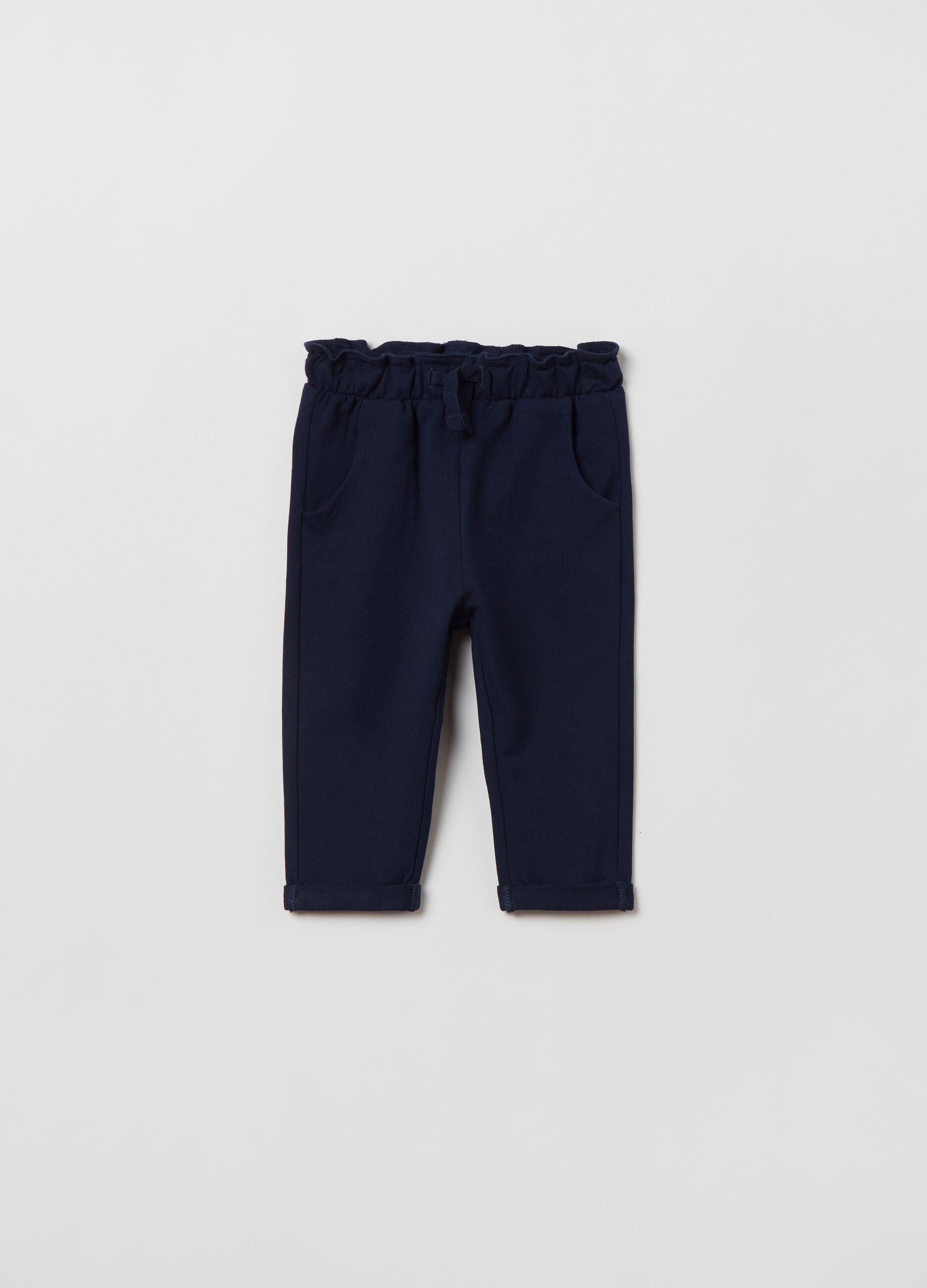 Joggers in French Terry con coulisse_0