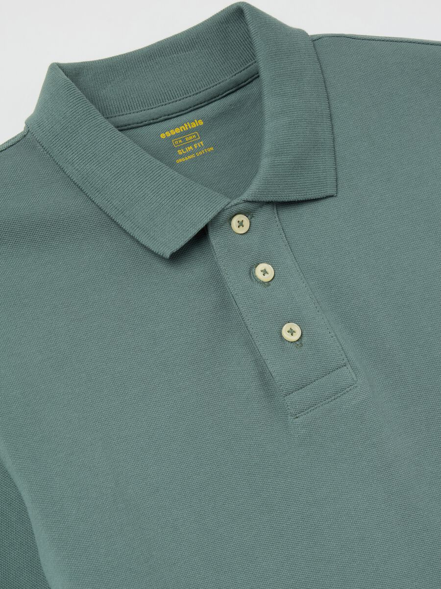 Slim-fit polo shirt in organic cotton_1