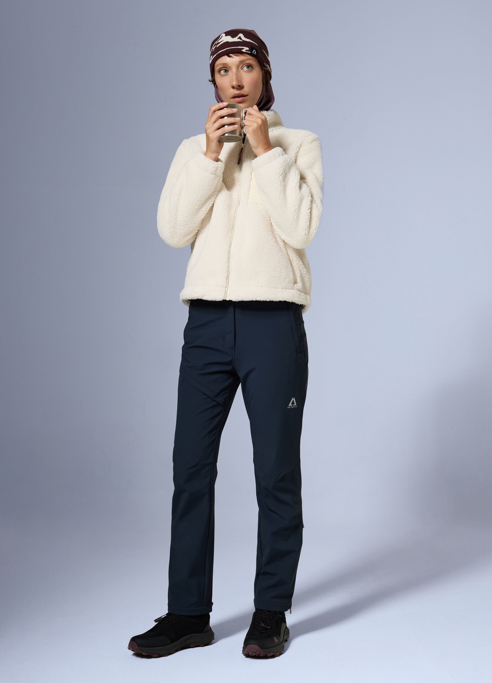 Full zip sherpa jacket ALTAVIA WITH DEBORAH COMPAGNONI