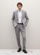 Grey Slim Fit Blazer with Buttons_1