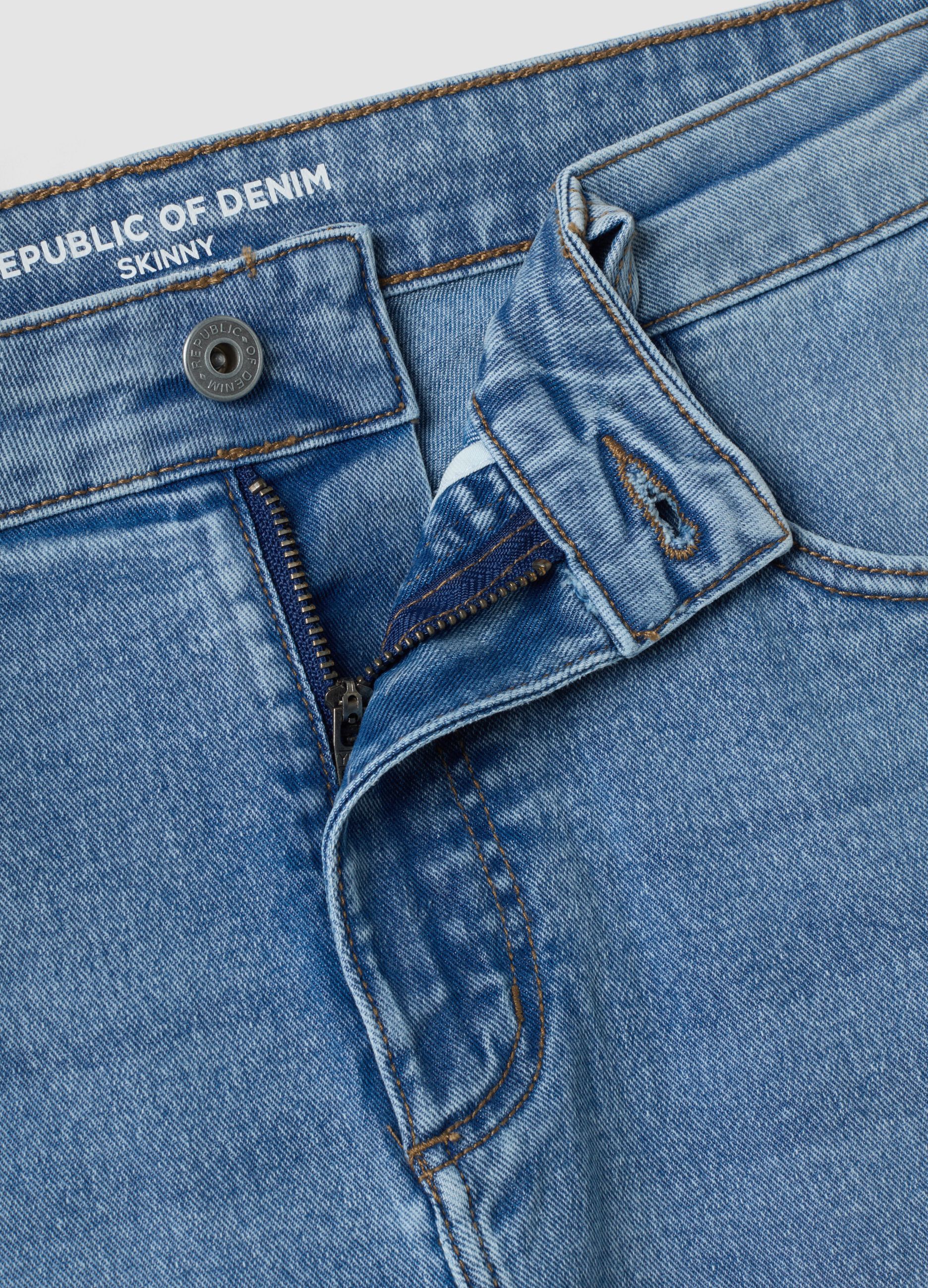 Skinny fit stretch cotton denim jeans