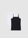 Girl's multicolour tank top twin pack in regular fit cotton blend_1