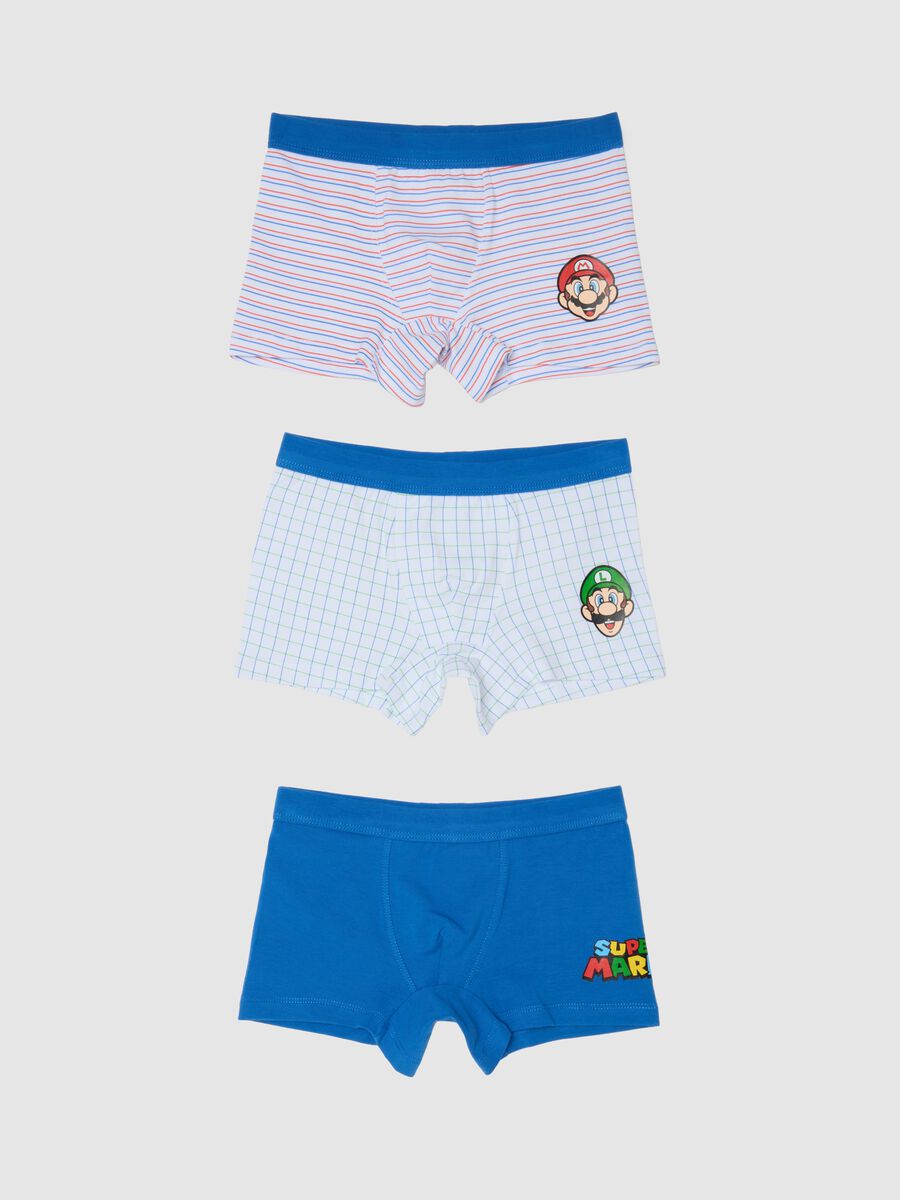 Children's multicolour cotton briefs tripack with Super Mario prints_0