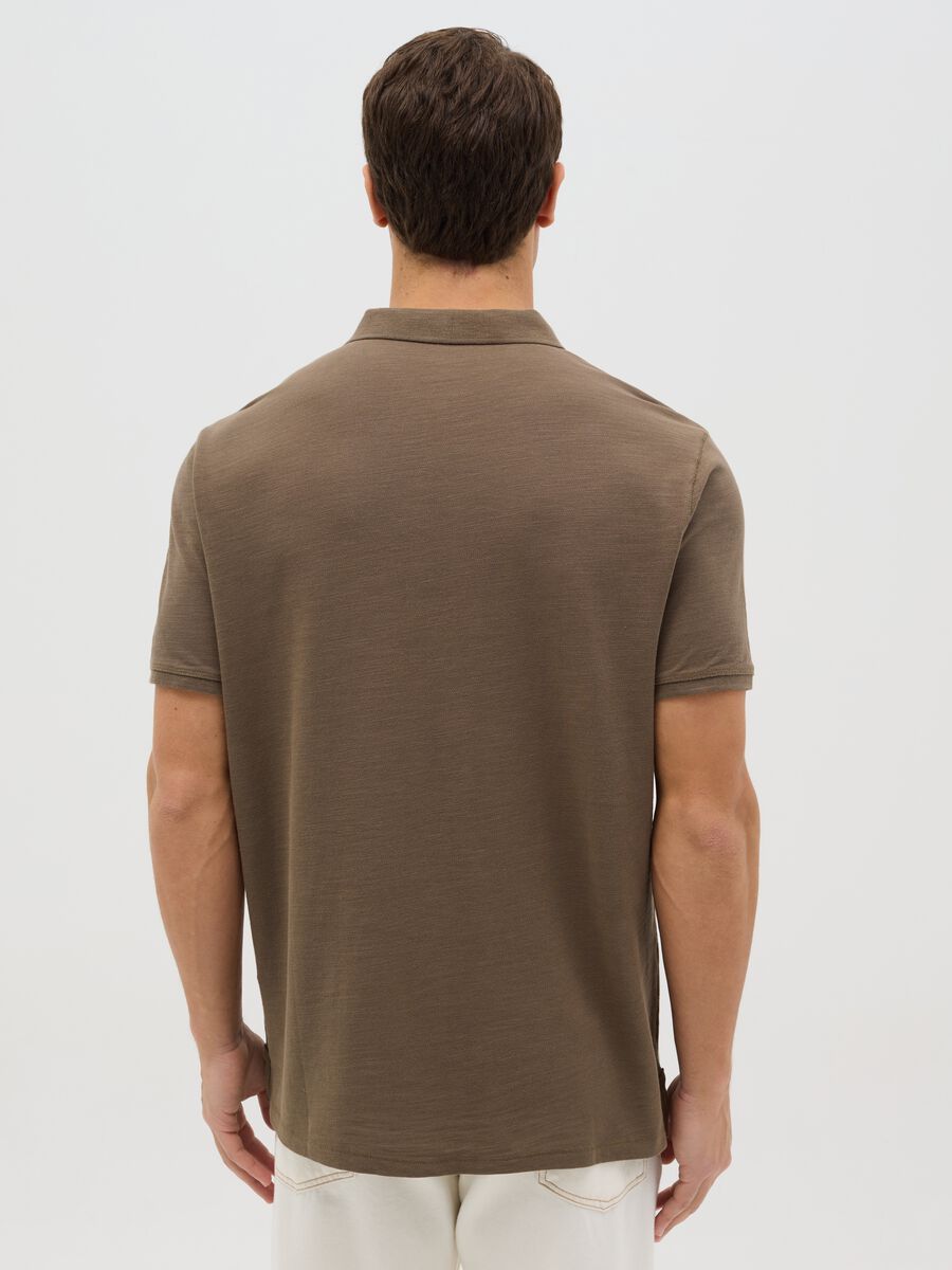 Brown pure cotton polo by Ovs_2