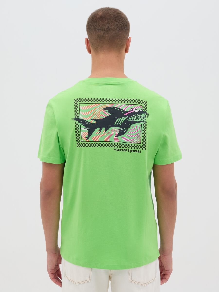 Green T-shirt with graphic print_2