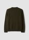 Maglia verde girocollo in misto lana regular fit_2