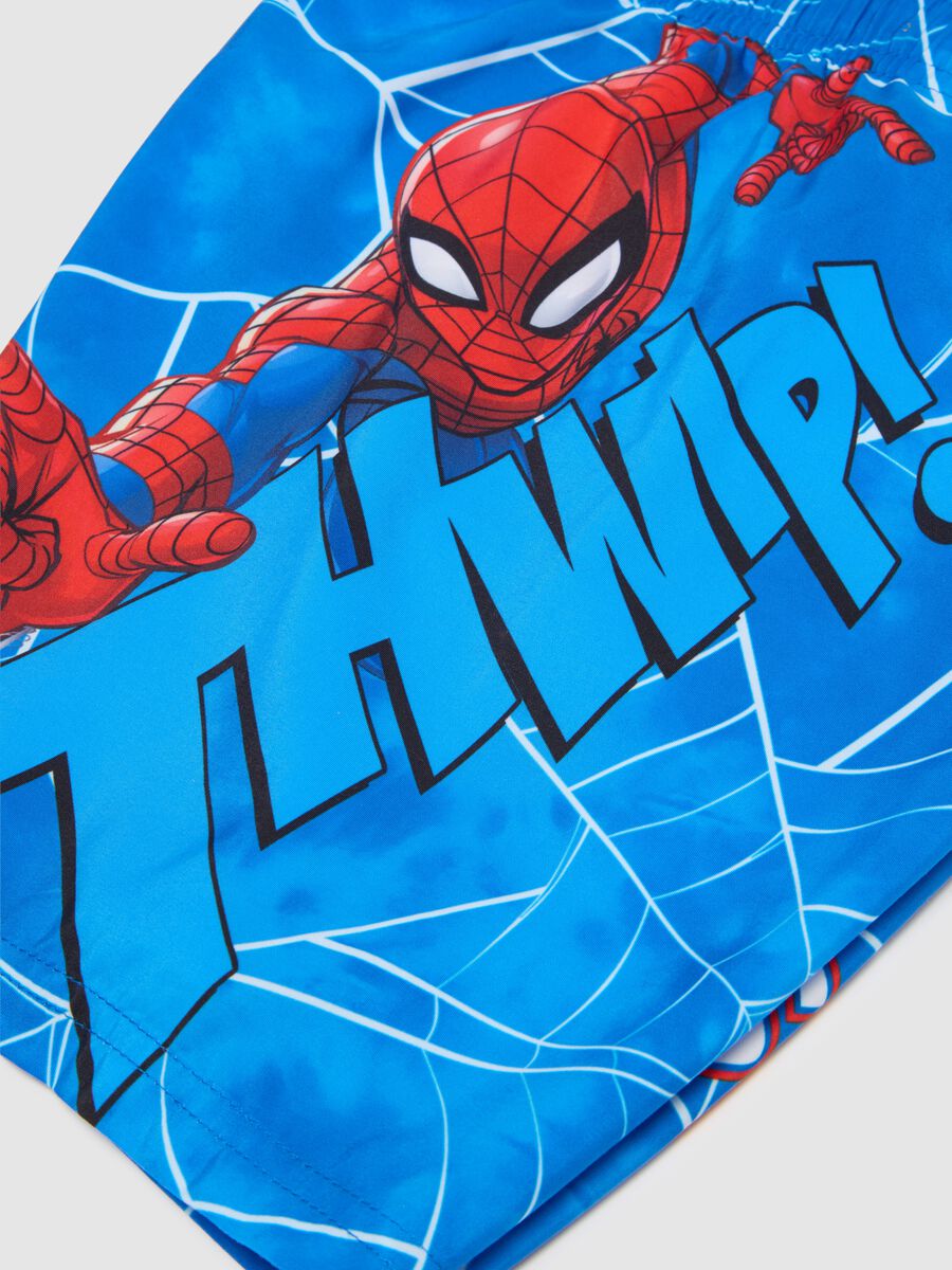 Children's Swimsuit in Multicolour Fabric Regular Fit with Spider-Man Print_3