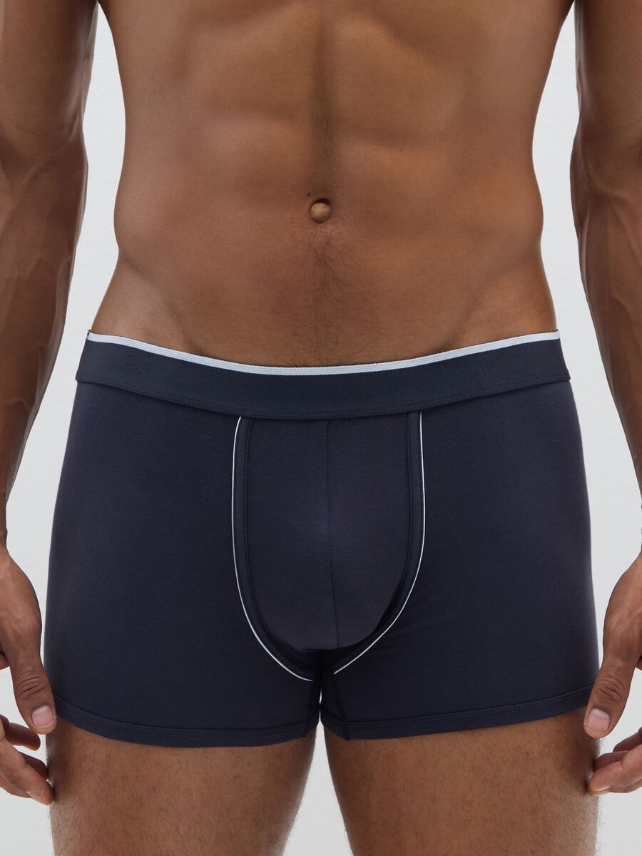 Blue Stretch Cotton Boxer Twin Pack_1