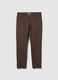 Slim fit brown cotton trousers_4
