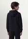 Black organic cotton zip-up hoodie for boys, relaxed fit_3