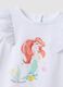 White stretch cotton set with top and shorts for baby girl, regular fit_3