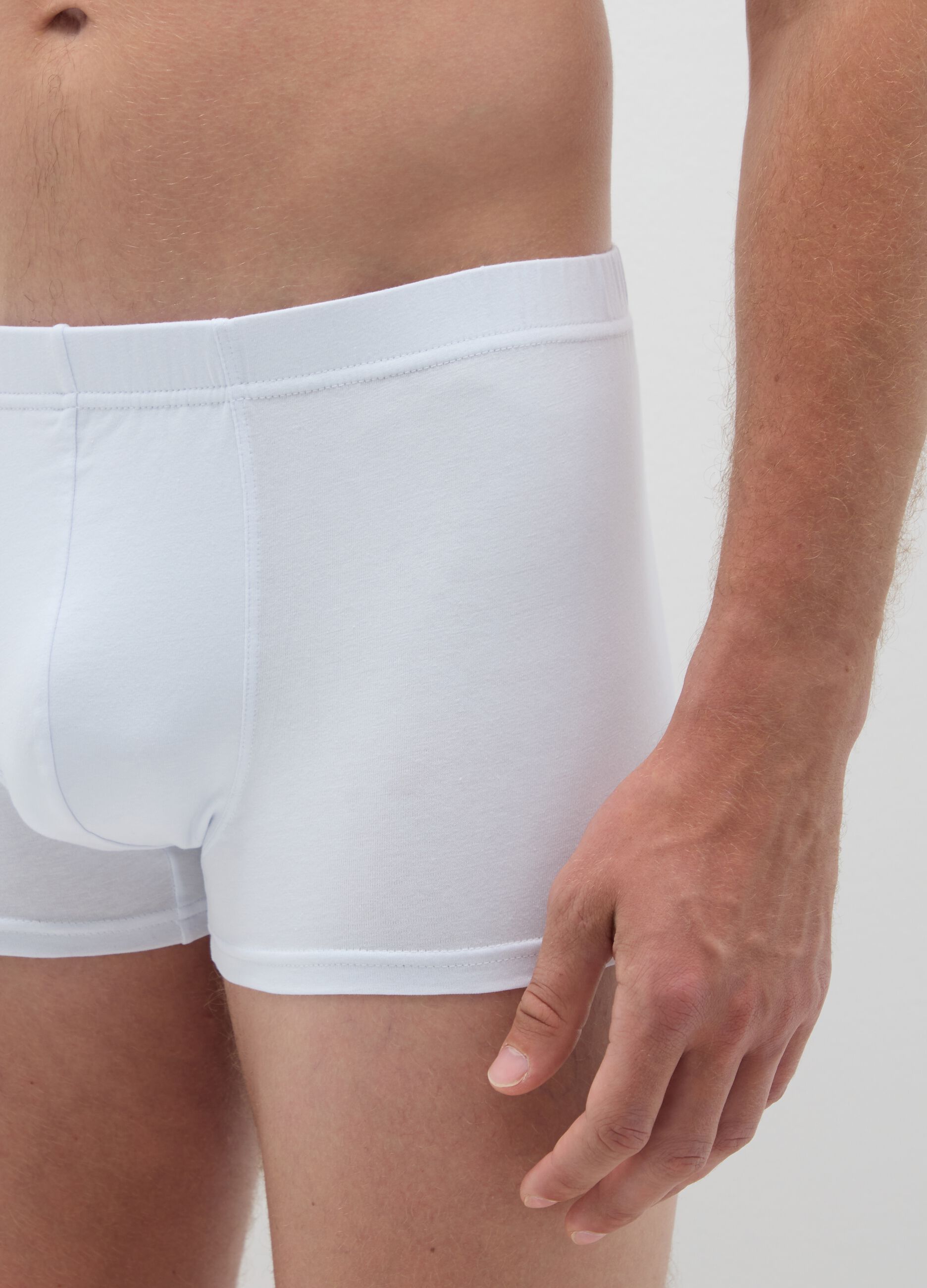 White Cotton Regular Fit Boxers