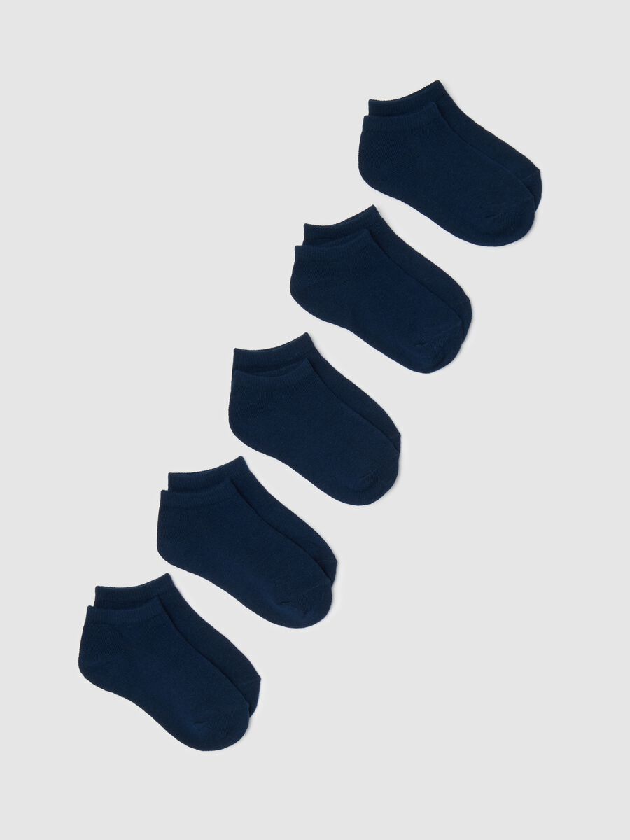 Five-pair pack shoe liners in stretch cotton_0