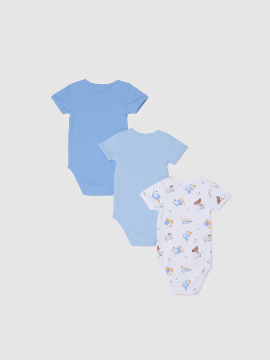 Multicolour infant cotton bodysuit tripack_1