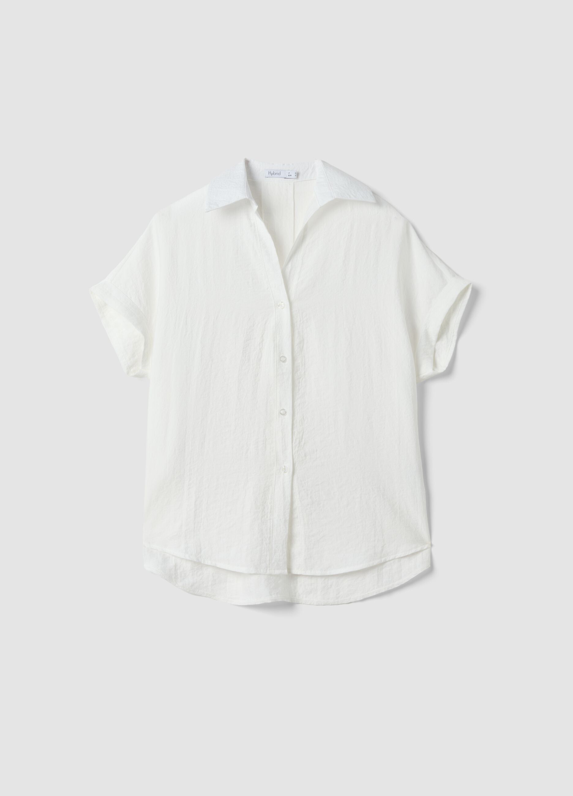 White viscose-blend shirt