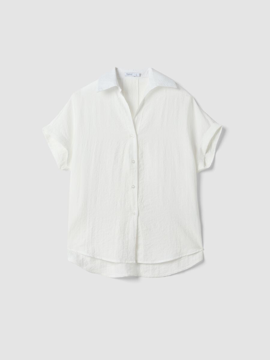 White viscose-blend shirt_0