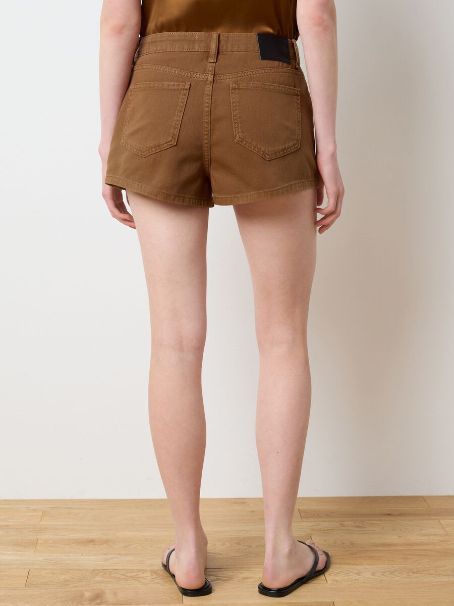 Brown Regular Fit Women's Pure Cotton Shorts_3