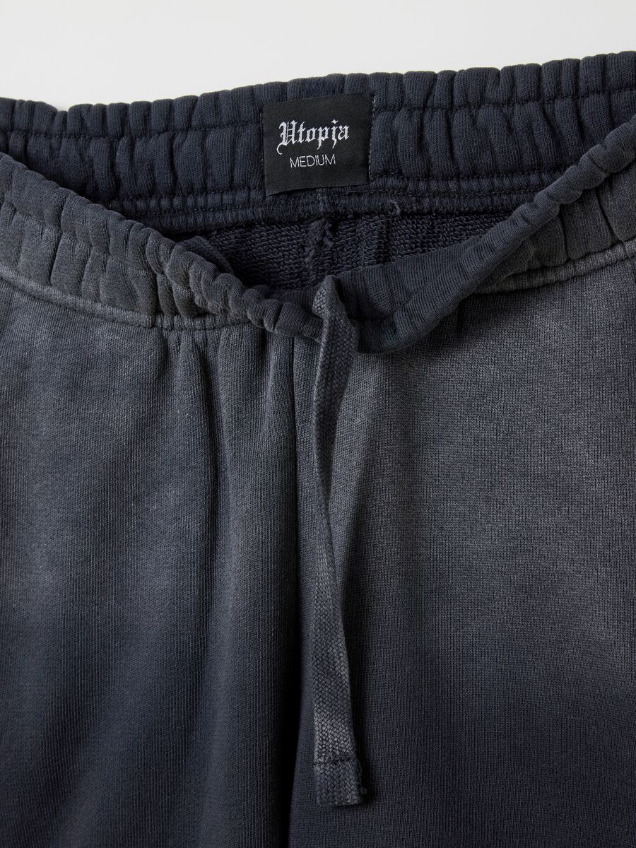 Sunfaded Cargo Sweat Shorts Vintage Black_6