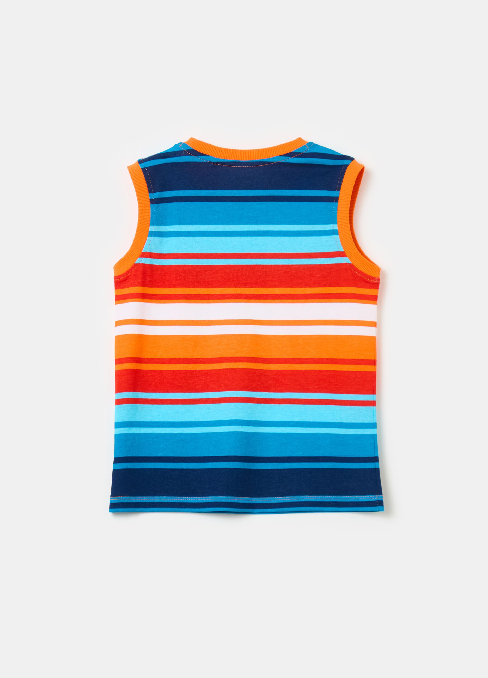 Striped cotton tank top