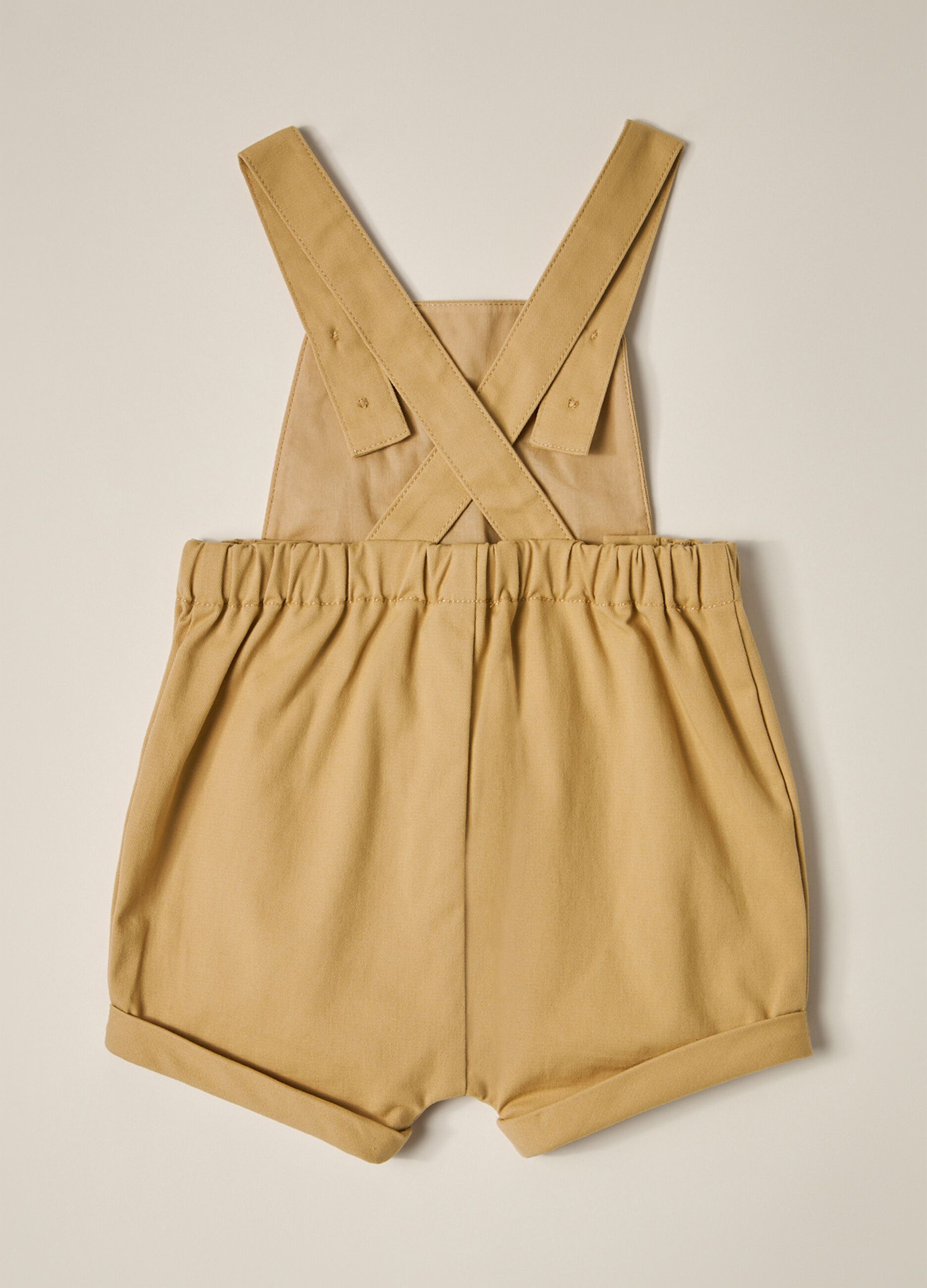 IANA newborn boy dungarees in stretch cotton twill