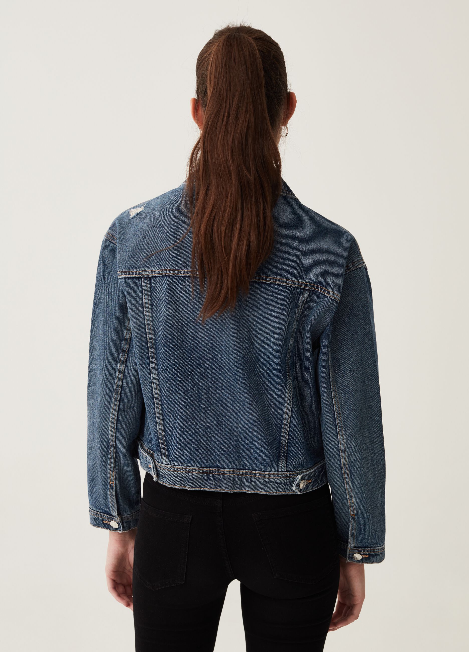 Giubbotto denim donna store