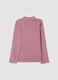 Girl's pink pure cotton regular fit jumper_1