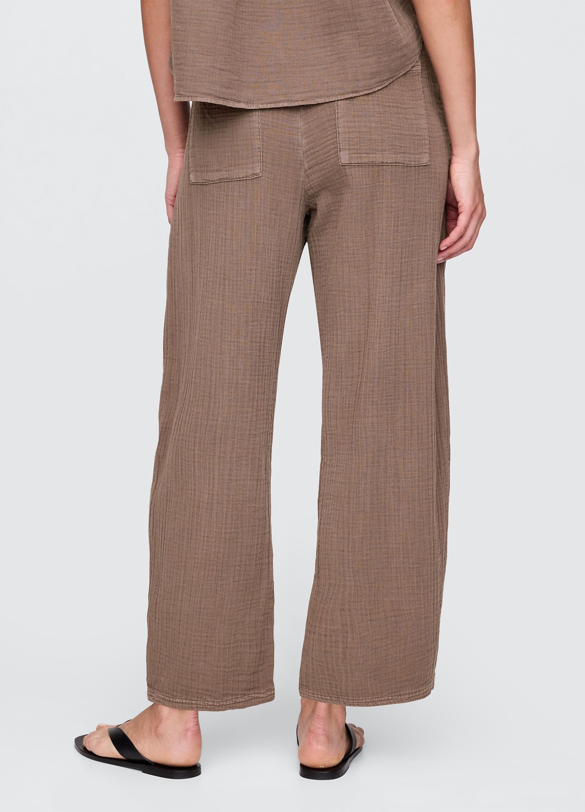 Pantalone in puro cotone marrone