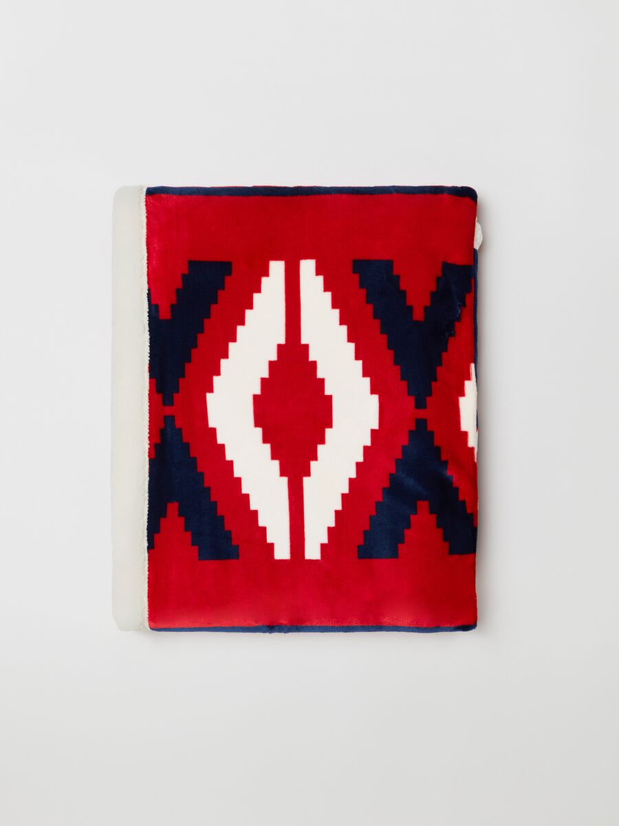 Plaid con stampa ikat_0