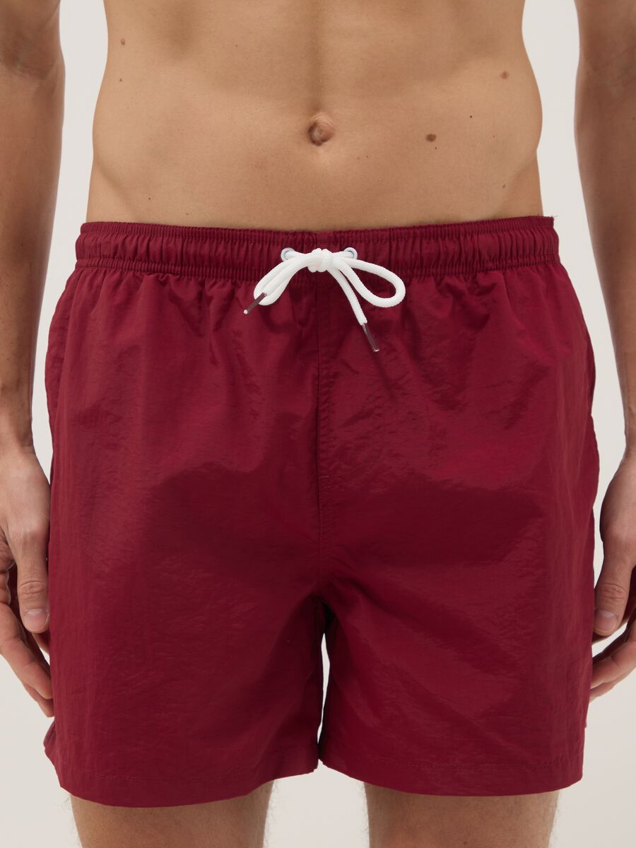 Boxer da mare rossi regular fit con coulisse_1