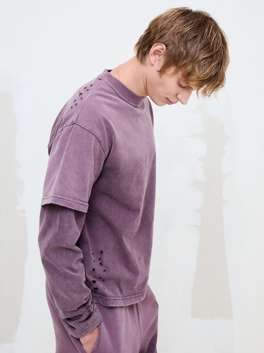 Double Longsleeve Sunfaded Burgundy_1