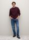 Red Regular Fit Pure Wool Sweater_1