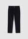 Blue Stretch Cotton Regular Fit Trousers_0