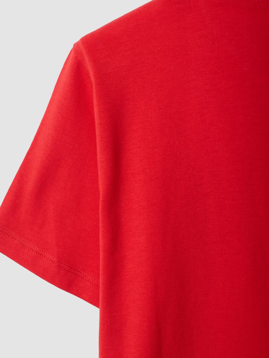 Red pure cotton T-shirt with Hello Kitty print_1