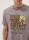 Grey pure cotton T-shirt with front print, regular fit_3