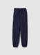 Girls' blue pure cotton trousers regular fit_0