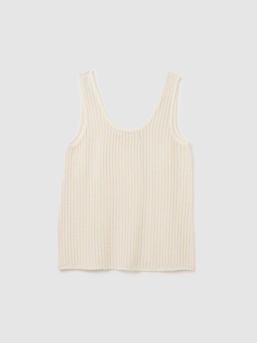 Cream Knitted Tank Top Lead_4