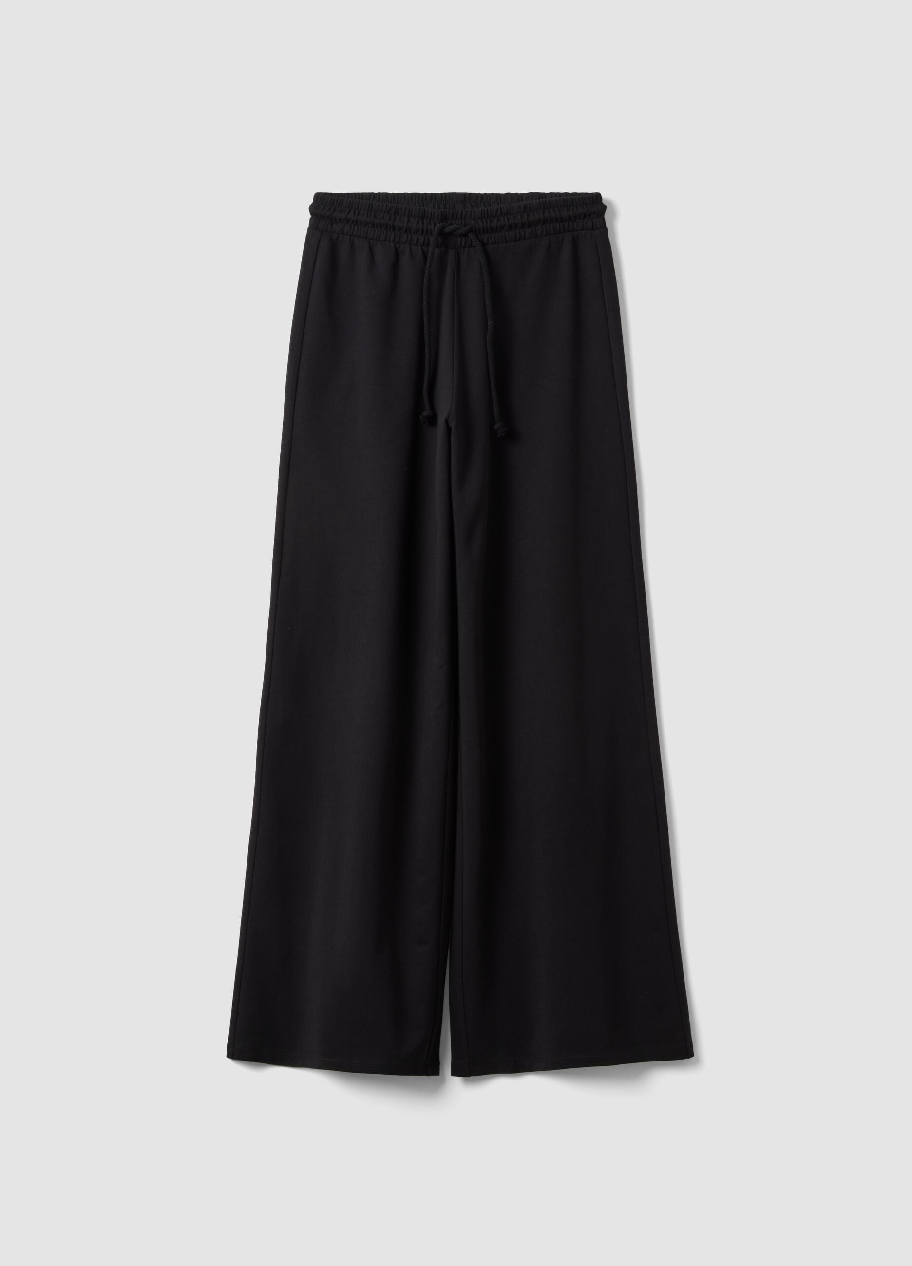 Pantaloni jogger neri baggy fit in puro cotone