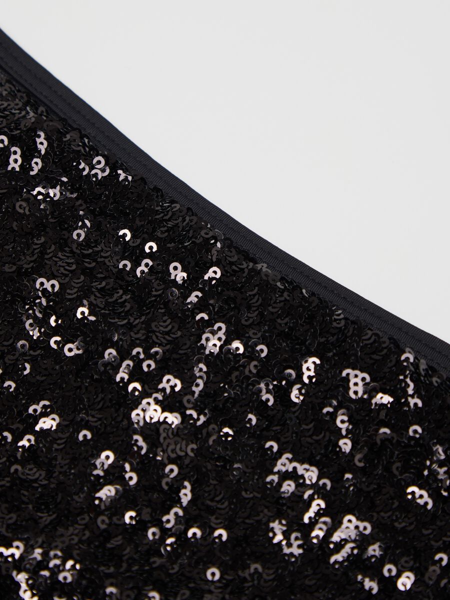 Women's briefs in black stretch fabric with sequins_5