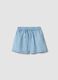 Girls&rsquo; light blue pure cotton denim shorts, regular fit_0