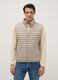 Ultra-light beige regular fit gilet without hood_1