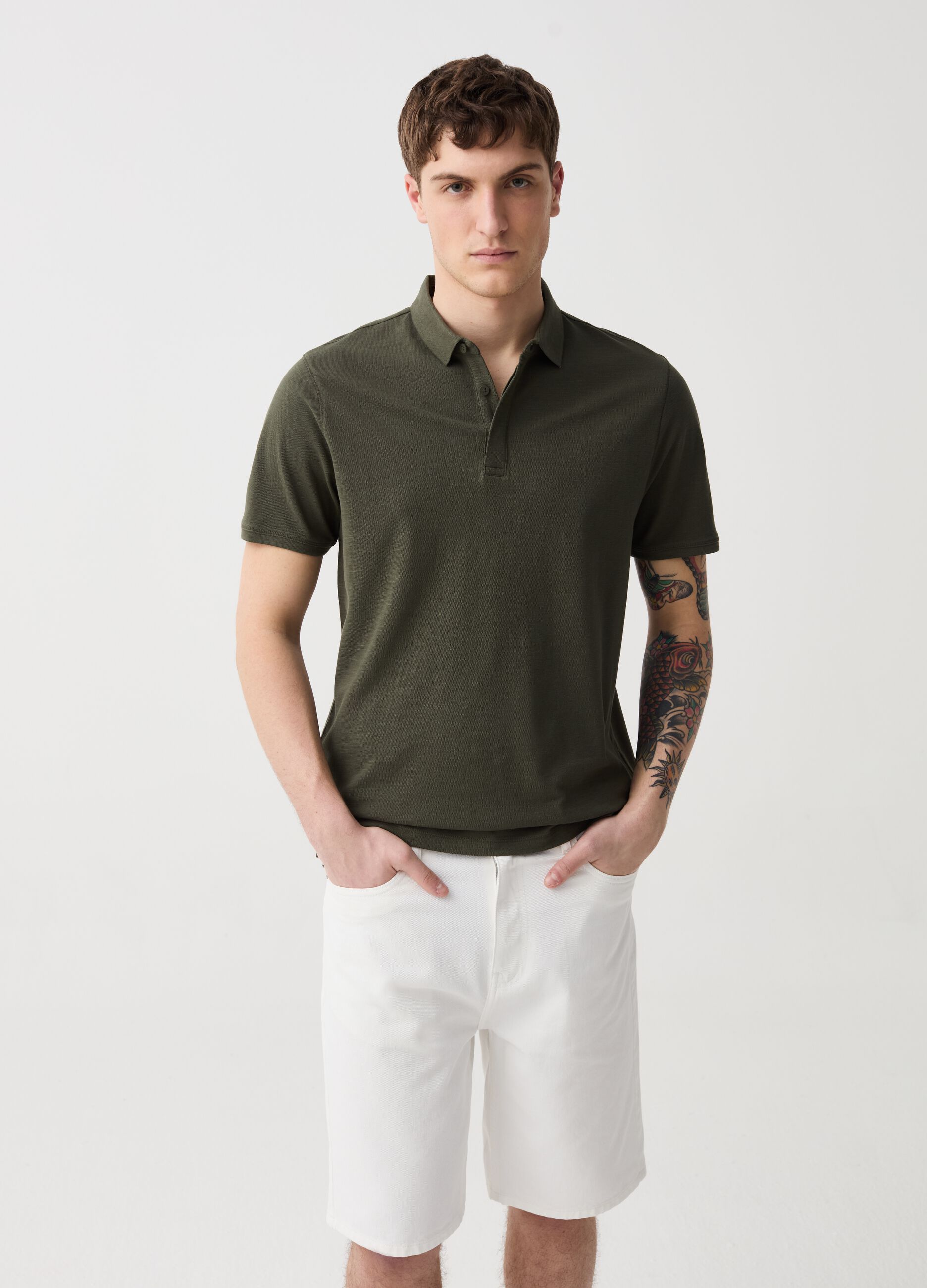 Ovs Bermuda baggy fit in denim tinta unita